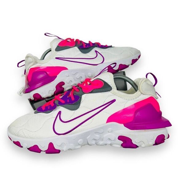 Nike ID By You React Vision 3M White / Hot Pink / Purple DA7568-991 Men's 11 - Picture 1 of 12